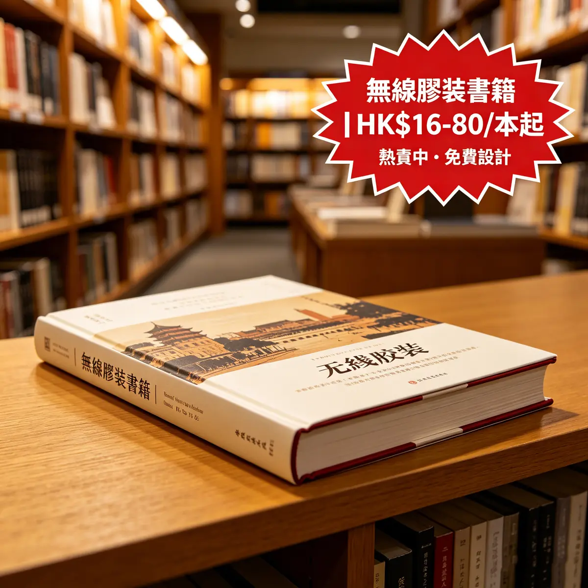 香港無線膠裝書籍 — 學術論文集 / 年度報告 / CSR 社會責任報告 / 文學作品集 · 騎馬釘 · 智印港