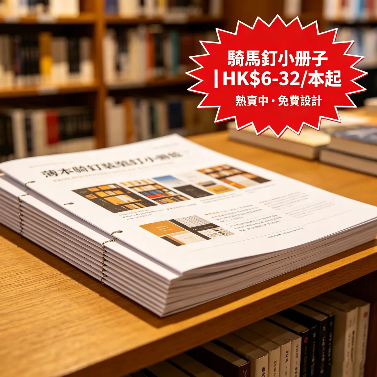騎馬釘小冊子印刷訂製 / 騎馬釘書刊 / 騎馬釘印刷 — 目錄/雜誌/練習冊 50 本起 · 無線膠裝 · 智印港