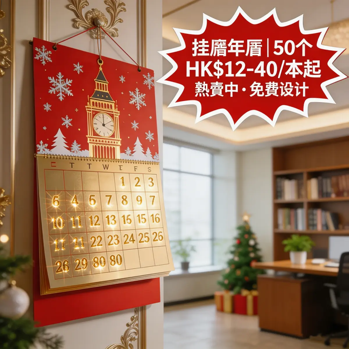 掛牆年曆 / 企業禮品 | 香港掛牆年曆印刷 250g–300g銅版紙或啞粉紙 | ZprintPro智印港