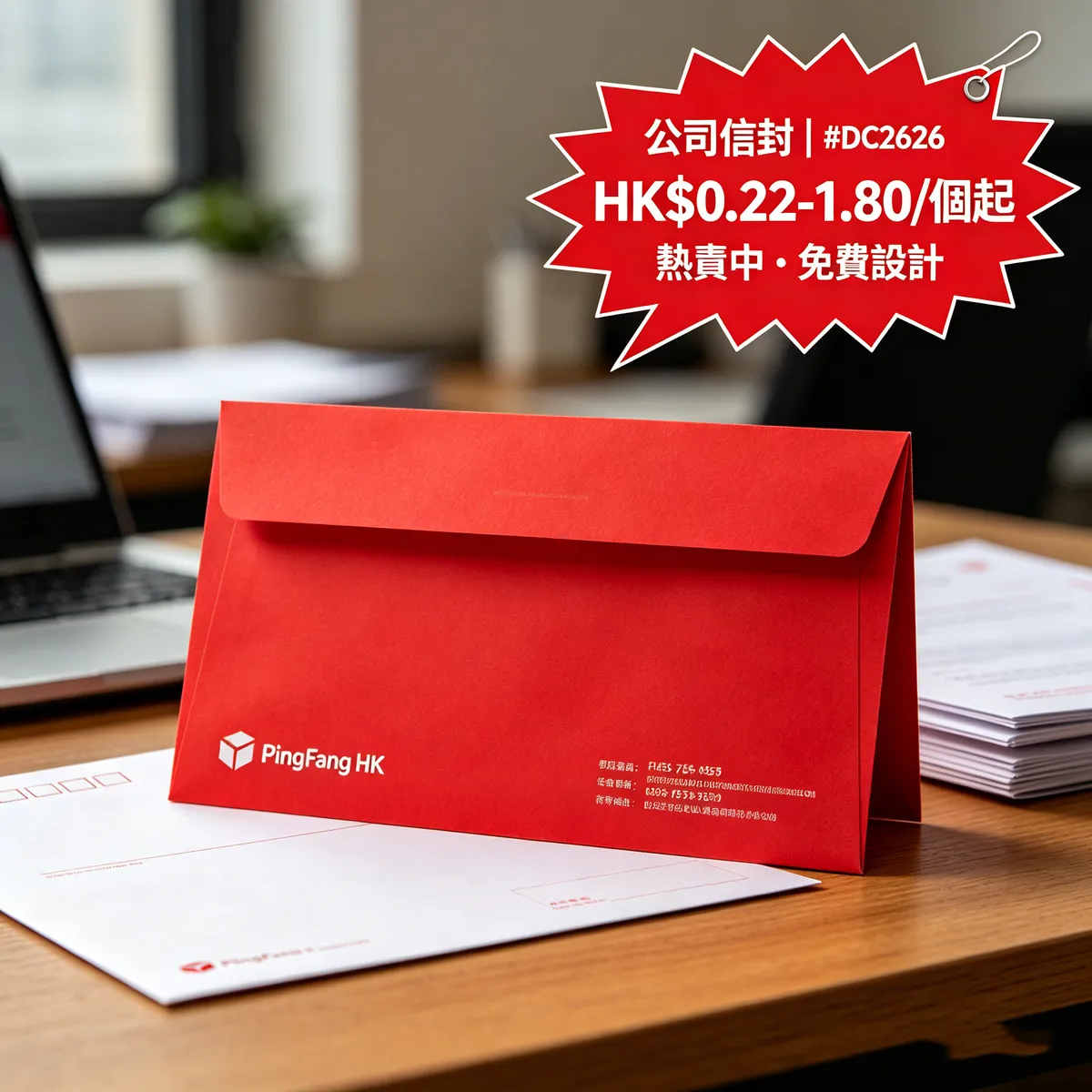 公司信封 / 開窗信封 | 香港公司信封印刷 80–120g 書紙／本白書紙 | ZprintPro智印港