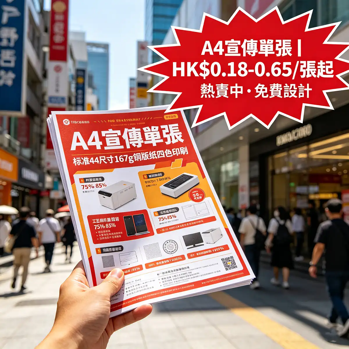 A4傳單印刷 / 雙面四色 | 香港A4傳單印刷印刷 157g銅版紙或128g啞粉紙 | ZprintPro智印港 - 2